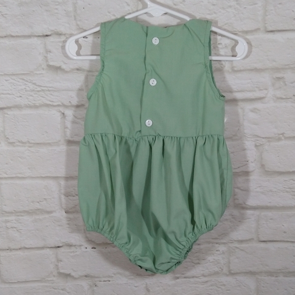 🔴 4/$20 ALE Baby Girl Mint Green Floral Lace Romper Onesie NWT 12-18 Months - Picture 9 of 9